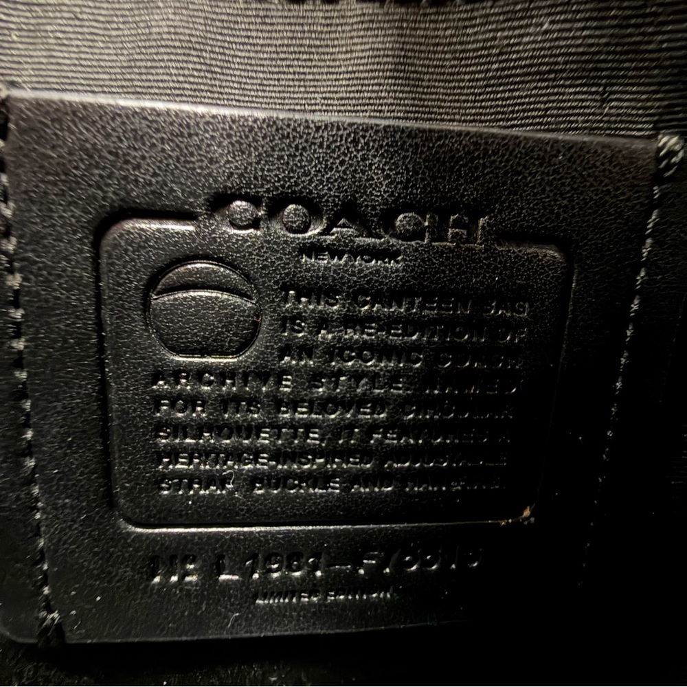 Coach Black Leather Crossbody Bag Gold Hardware - Picture 4 of 7